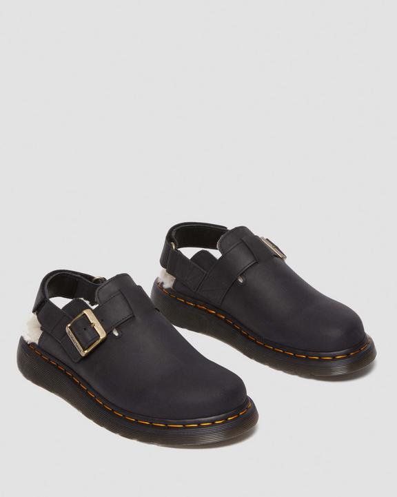 Dr. Martens Jorge II Faux Fur Lined Slingback Mules Pretas | SN-DM84582