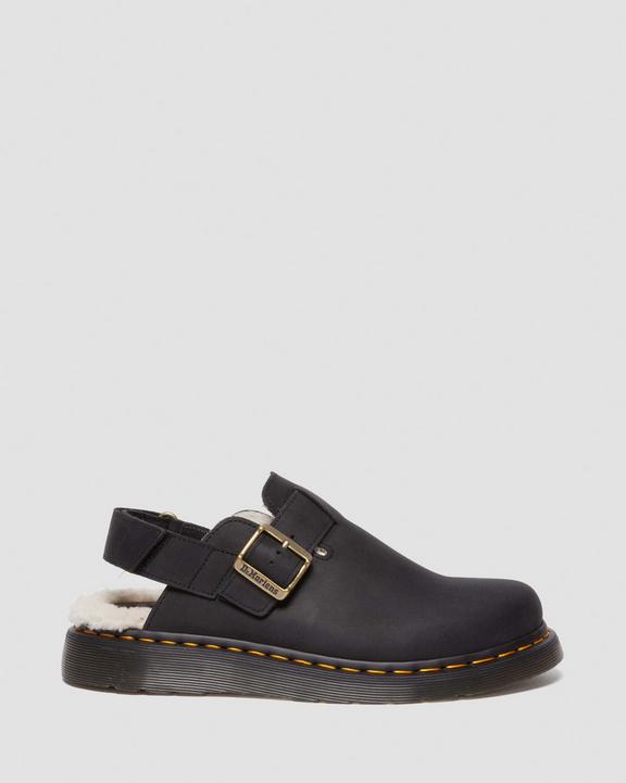 Dr. Martens Jorge II Faux Fur Lined Slingback Mules Pretas | SN-DM84582