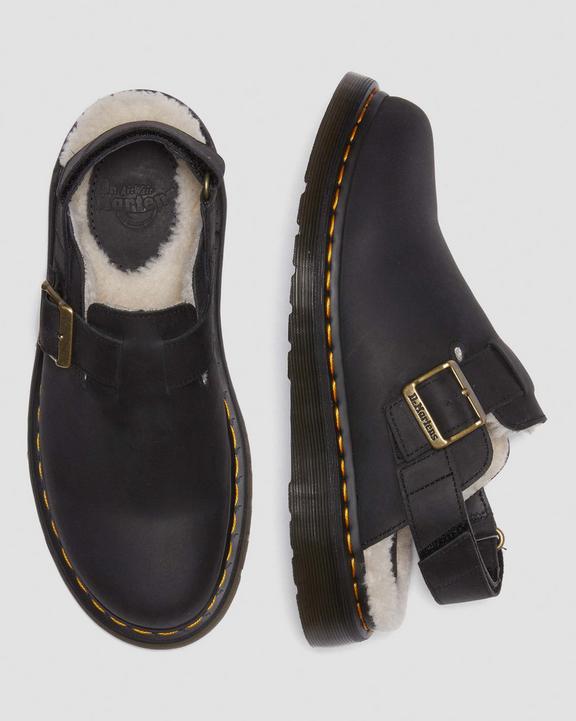 Dr. Martens Jorge II Faux Fur Lined Slingback Mules Pretas | SN-DM84582