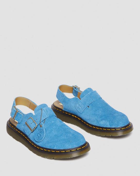 Dr. Martens Jorge Made in England Suede Slingback Mules Azuis | SN-DM84579