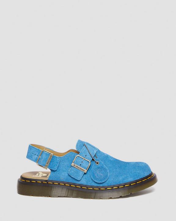 Dr. Martens Jorge Made in England Suede Slingback Mules Azuis | SN-DM84579