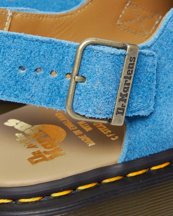 Dr. Martens Jorge Made in England Suede Slingback Mules Azuis | SN-DM84579