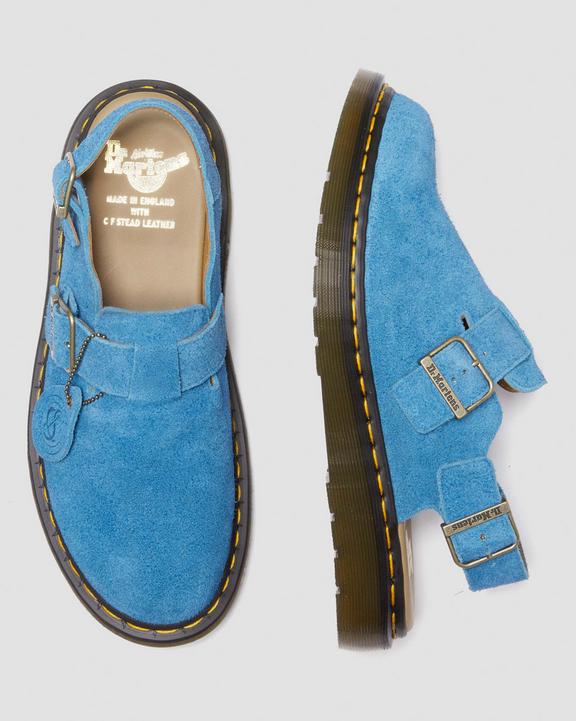 Dr. Martens Jorge Made in England Suede Slingback Mules Azuis | SN-DM84579