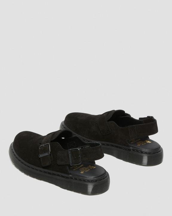 Dr. Martens Jorge Made in England Suede Slingback Mules Pretas | SN-DM85079