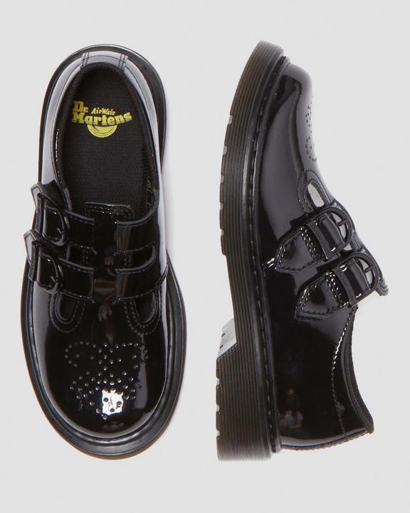 Dr. Martens Junior 8065 Patent Leather Mary Jane Shoes Pretas | SN-DM84448