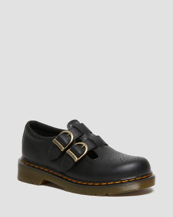 Dr. Martens Junior 8065 Softy T Leather Mary Jane Shoes Pretas | SN-DM84451