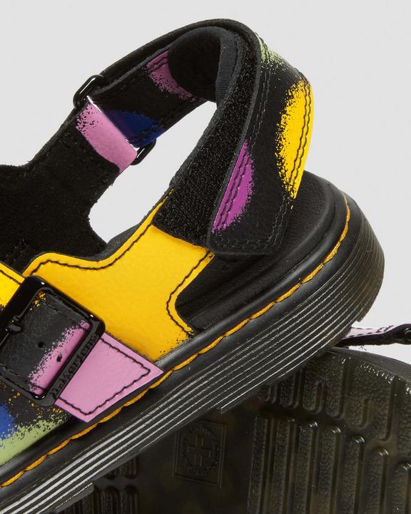 Dr. Martens Junior Jorgie Haze Hydro Leather Slingback Mules Pretas | SN-DM84590