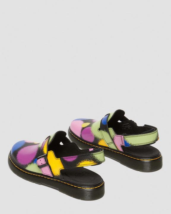 Dr. Martens Junior Jorgie Haze Hydro Leather Slingback Mules Pretas | SN-DM84590
