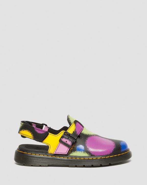 Dr. Martens Junior Jorgie Haze Hydro Leather Slingback Mules Pretas | SN-DM84590