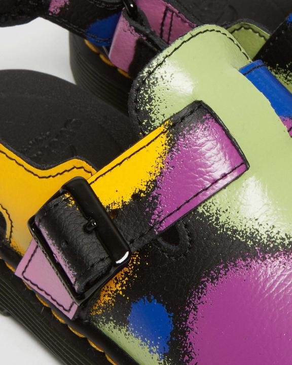 Dr. Martens Junior Jorgie Haze Hydro Leather Slingback Mules Pretas | SN-DM84590