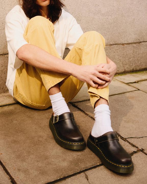 Dr. Martens Laketen Atlas Leather Slingback Platform Mules Marrom Escuro | SN-DM85094