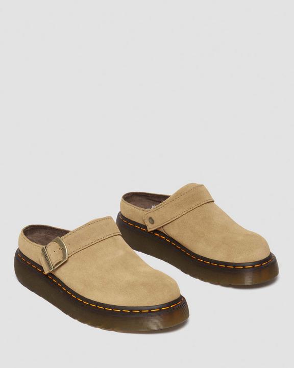 Dr. Martens Laketen Bronx Suede Platform Mules Marrom | SN-DM84588