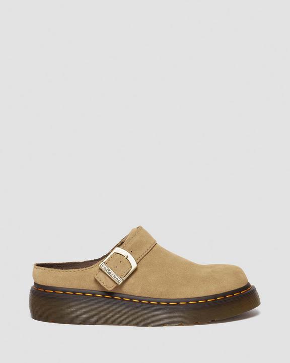Dr. Martens Laketen Bronx Suede Platform Mules Marrom | SN-DM84588