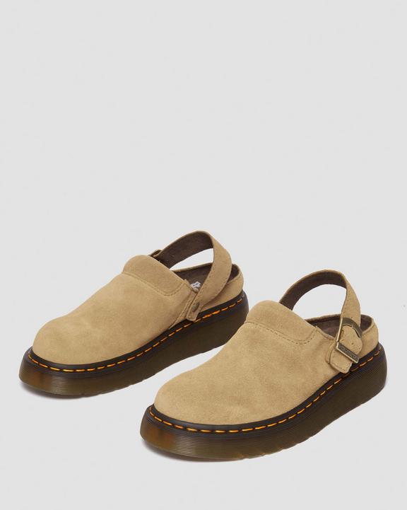 Dr. Martens Laketen Bronx Suede Platform Mules Marrom | SN-DM84588