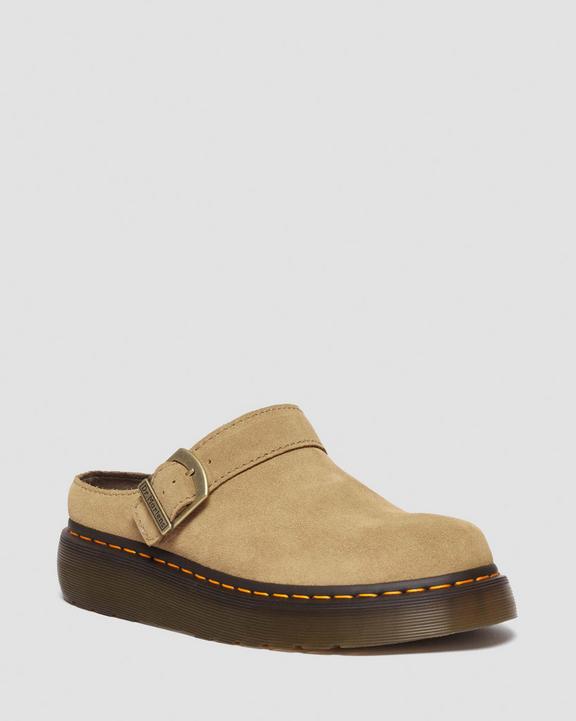 Dr. Martens Laketen Bronx Suede Platform Mules Marrom | SN-DM84588