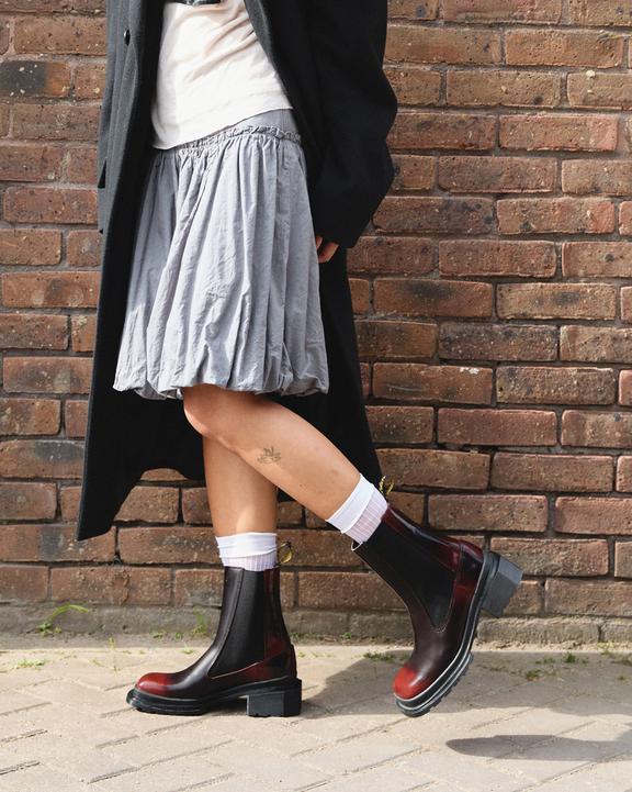 Dr. Martens Maybole Square Toe Chelsea Boots Vermelhas | SN-DM84368
