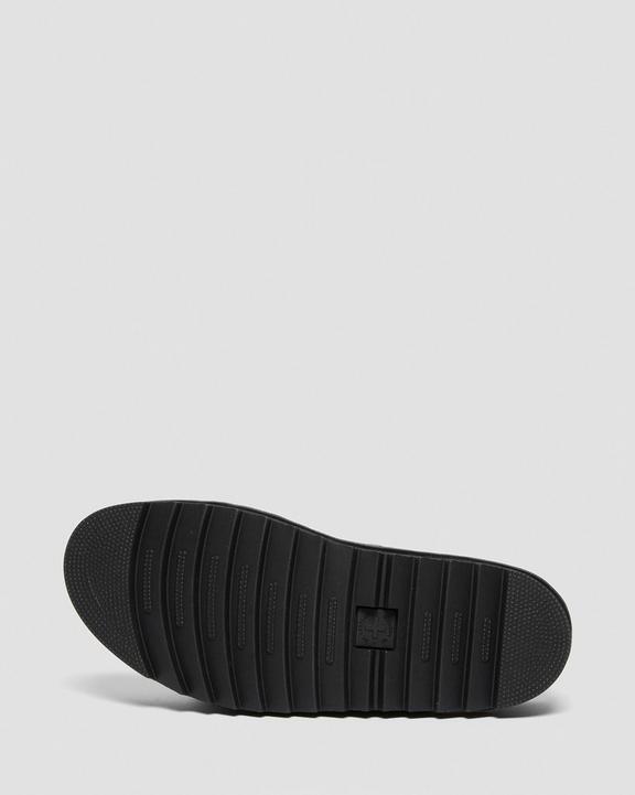 Dr. Martens Myles Brando Leather Buckle Slide Sandals Pretas | SN-DM84624