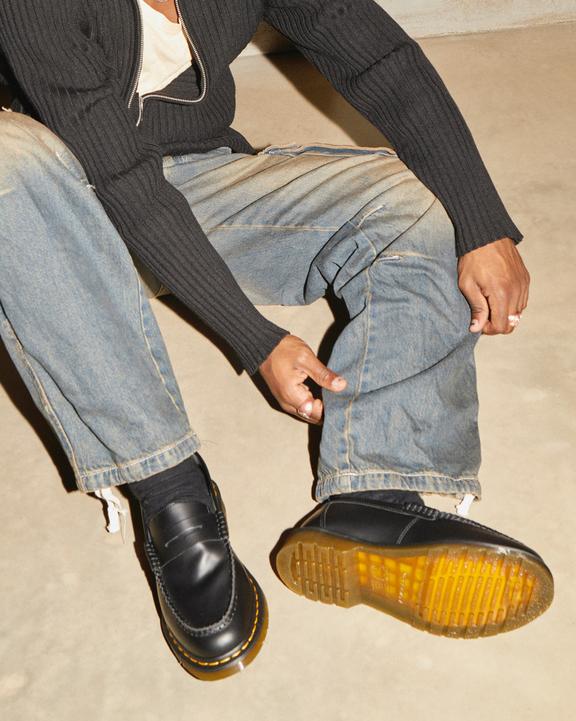 Dr. Martens Penton Smooth Leather Loafers Pretas | SN-DM84492
