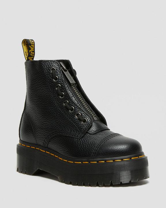 Dr. Martens Sinclair Milled Nappa Leather Platform Boots Pretas | SN-DM84300