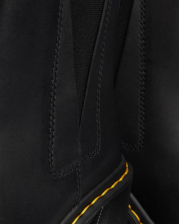 Dr. Martens Spence Leather Flared Heel Chelsea Boots Pretas | SN-DM84354