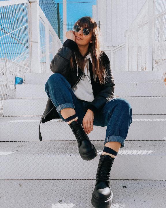 Dr. Martens Vegan Jadon II Boot Mono Platforms Pretas | SN-DM84275