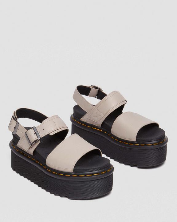 Dr. Martens Voss Pisa Leather Platform Sandals Bege | SN-DM84637