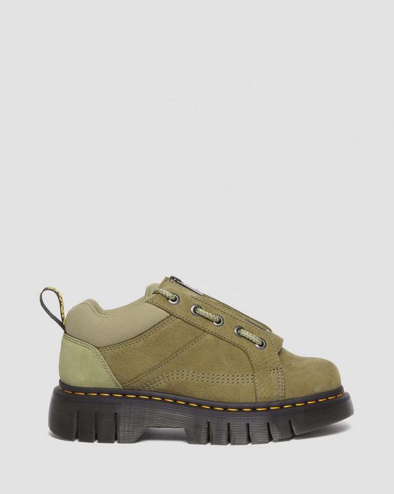 Dr. Martens Woodard Tumbled Nubuck Leather Low Casual Boots Verde Oliva | SN-DM84554